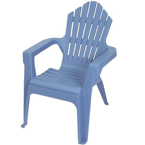 Gracious Living Kiddie Adirondack Adirondack Chair, Resin Seat, Resin Frame, Blue Heaven Frame 11347-20PDQ
